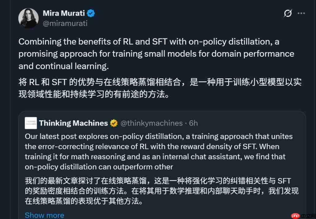 Thinking Machine 新研究刷屏！结合 RL+ 微调优势，小模型训练更具性价比了