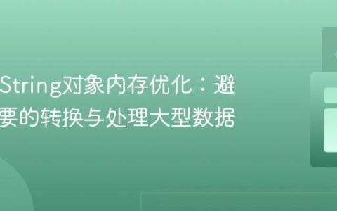 Java中String对象内存优化：避免不必要的转换与处理大型数据