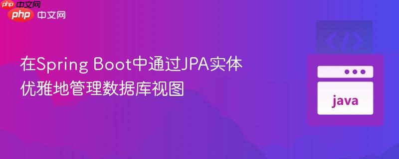 在spring boot中通过jpa实体优雅地管理数据库视图