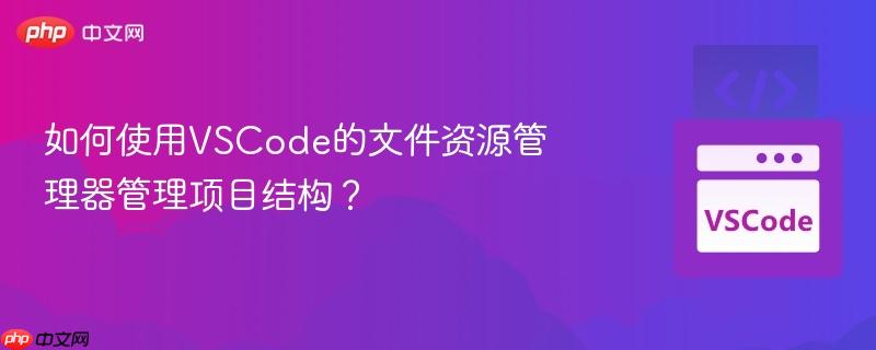 如何使用VSCode的文件资源管理器管理项目结构？