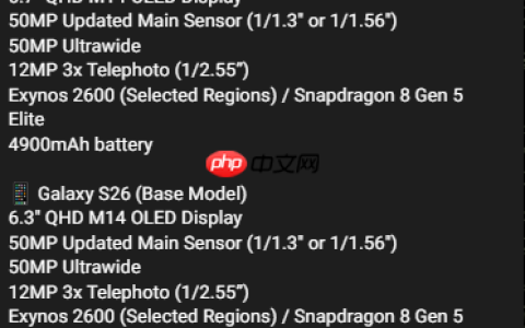 SAMSUNG 摆脱「挤牙膏」污名? Galaxy S26 系列传闻规格曝光!