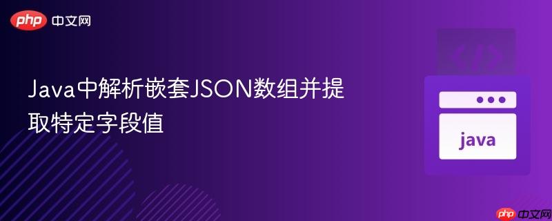 Java中解析嵌套JSON数组并提取特定字段值