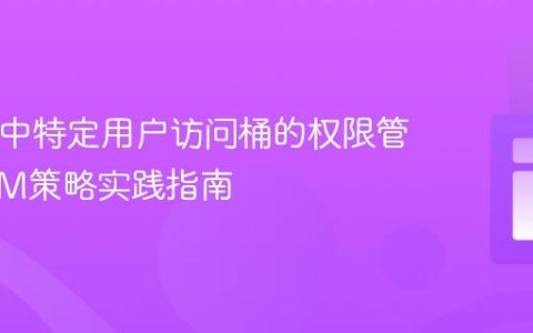 MinIO中特定用户访问桶的权限管理：IAM策略实践指南