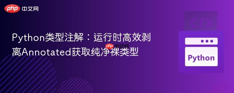 Python类型注解:运行时高效剥离Annotated获取纯净裸类型