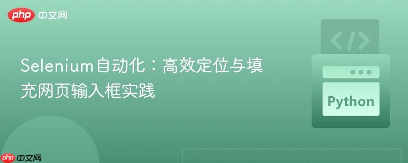 Selenium自动化:高效定位与填充网页输入框实践