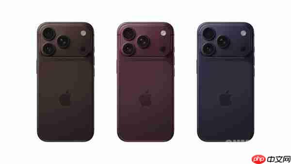 咖啡色/紫色/酒红?传苹果正测试iPhone 18 Pro三款配色