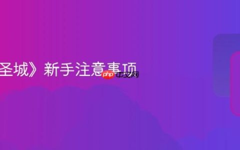 《旧日圣城》新手注意事项