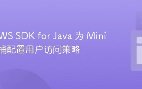 使用 AWS SDK for Java 为 Minio 存储桶配置用户访问策略