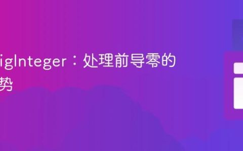 Java BigInteger：处理前导零的正确姿势