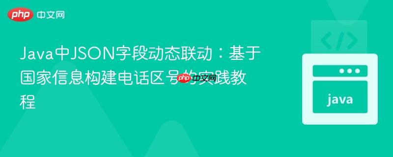 Java中JSON字段动态联动：基于国家信息构建电话区号的实践教程