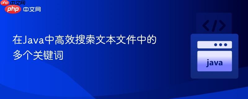 在java中高效搜索文本文件中的多个关键词