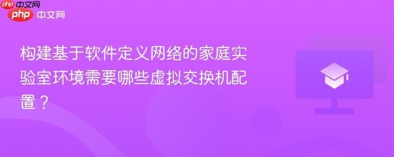 构建基于软件定义网络的家庭实验室环境需要哪些虚拟交换机配置?