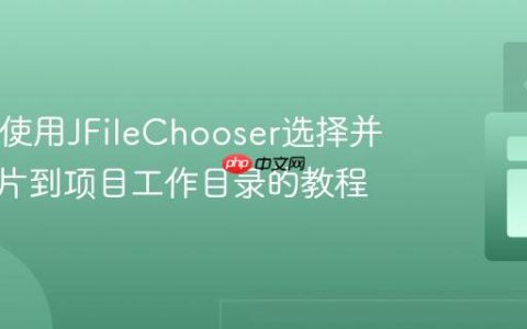 Java中使用JFileChooser选择并保存图片到项目工作目录的教程
