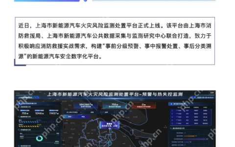 为新能源汽车安全护航：全国首个火灾风险监测处置平台在上海上线