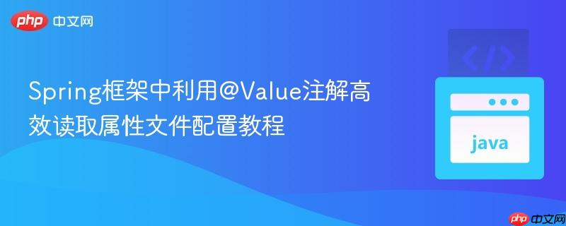 Spring框架中利用@Value注解高效读取属性文件配置教程