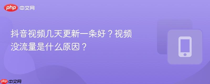 抖音视频几天更新一条好?视频没流量是什么原因?