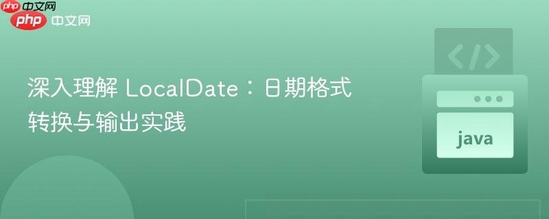深入理解 LocalDate:日期格式转换与输出实践