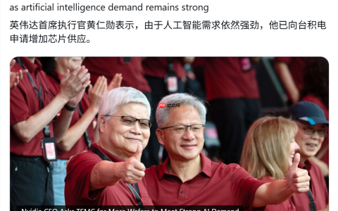 黄仁勋：没有台积电，英伟达不会成功