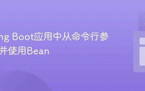 在Spring Boot应用中从命令行参数创建并使用Bean