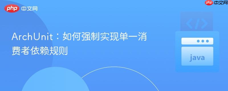 ArchUnit:如何强制实现单一消费者依赖规则