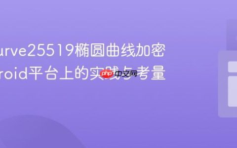 使用Curve25519椭圆曲线加密在Android平台上的实践与考量