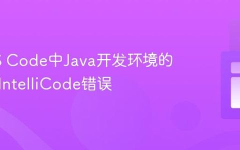 解决VS Code中Java开发环境的JDK与IntelliCode错误