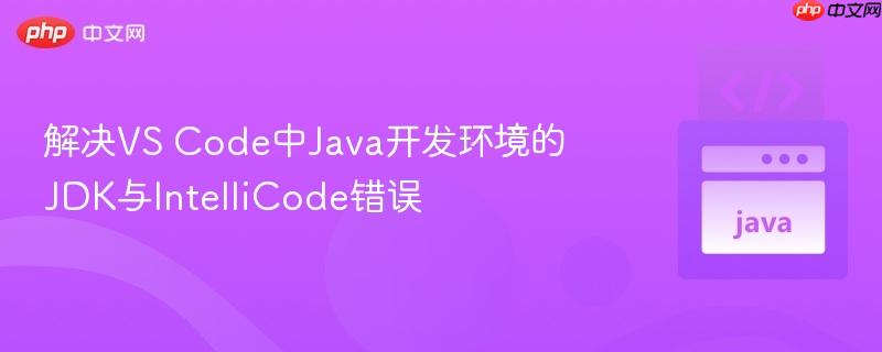 解决VS Code中Java开发环境的JDK与IntelliCode错误