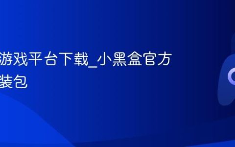 小黑盒游戏平台下载_小黑盒官方正版安装包