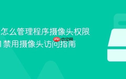 Win11怎么管理程序摄像头权限_win11禁用摄像头访问指南