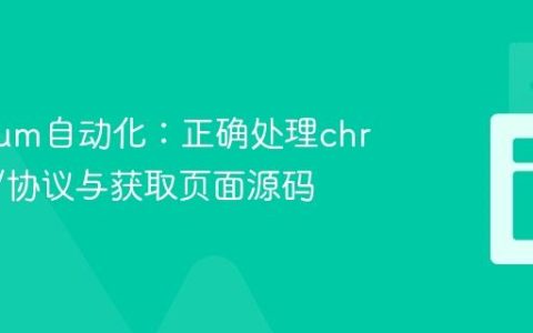 Selenium自动化：正确处理chrome://协议与获取页面源码