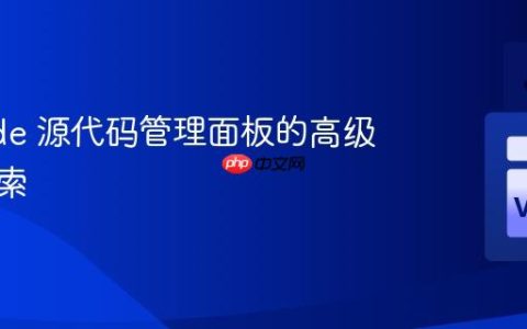 VSCode 源代码管理面板的高级功能探索