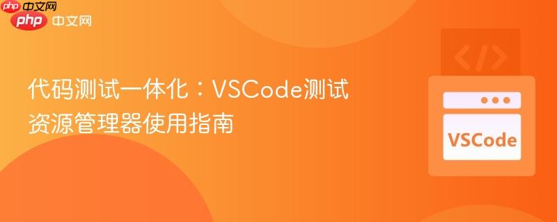 代码测试一体化:vscode测试资源管理器使用指南