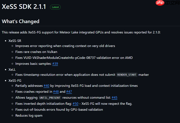 Intel升级SDK:Meteor Lake终于能用XeSS帧生成了!