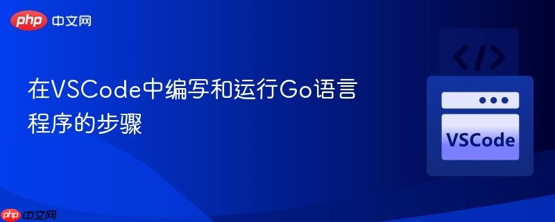 在vscode中编写和运行go语言程序的步骤