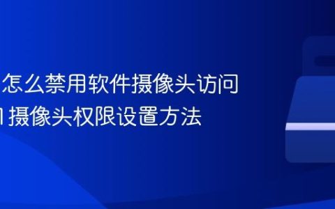 Win11怎么禁用软件摄像头访问_win11摄像头权限设置方法