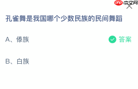 孔雀舞是我国哪个少数民族的民间舞蹈