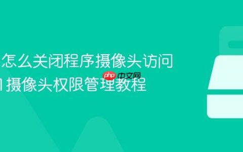Win11怎么关闭程序摄像头访问_win11摄像头权限管理教程