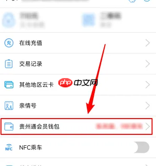 《贵州通》开通会员钱包方法