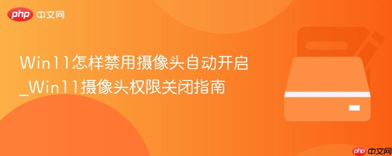 Win11怎样禁用摄像头自动开启_Win11摄像头权限关闭指南