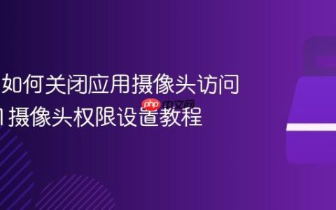 Win11如何关闭应用摄像头访问_win11摄像头权限设置教程