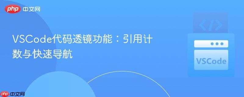 vscode代码透镜功能:引用计数与快速导航