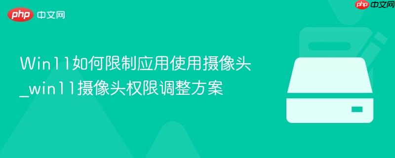 Win11如何限制应用使用摄像头_win11摄像头权限调整方案