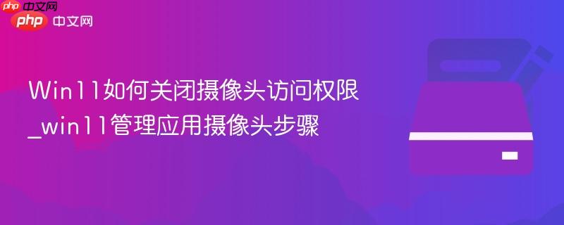 Win11如何关闭摄像头访问权限_win11管理应用摄像头步骤