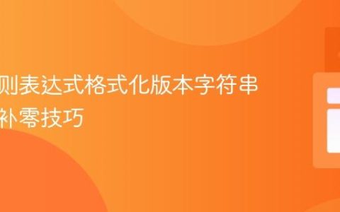 使用正则表达式格式化版本字符串：数字补零技巧