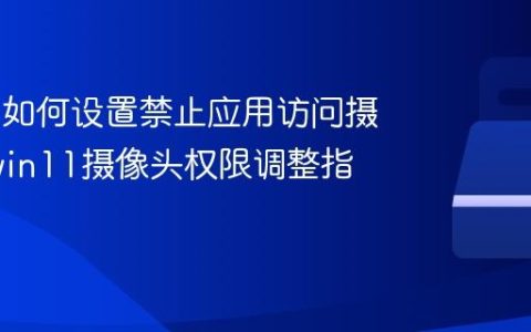 Win11如何设置禁止应用访问摄像头_win11摄像头权限调整指南