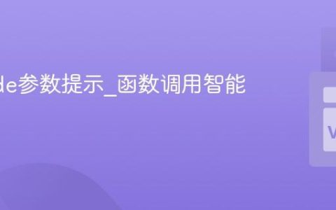 VSCode参数提示_函数调用智能辅助