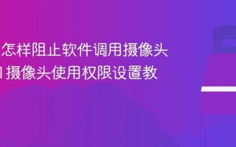 Win11怎样阻止软件调用摄像头_win11摄像头使用权限设置教程