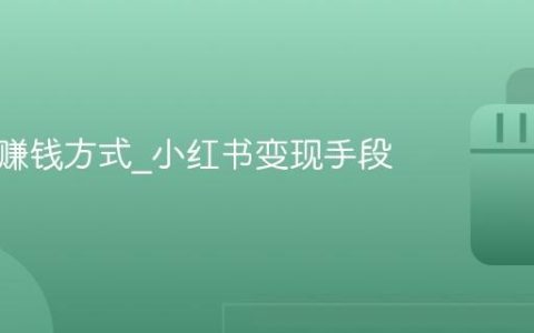 小红书赚钱方式_小红书变现手段
