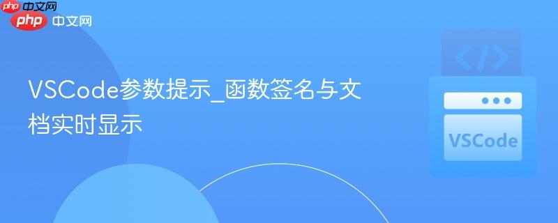 vscode参数提示_函数签名与文档实时显示