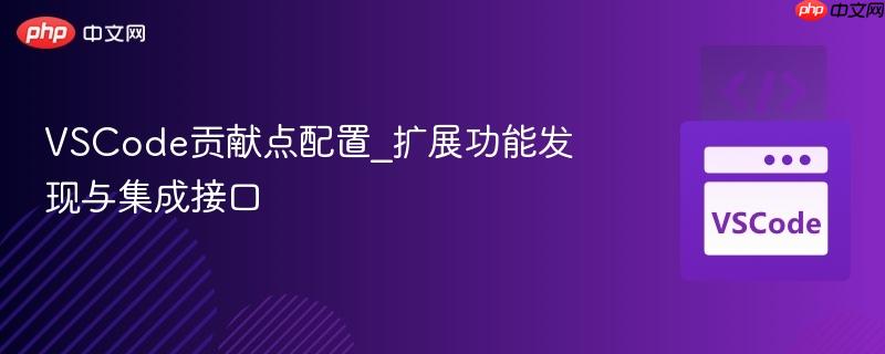 vscode贡献点配置_扩展功能发现与集成接口